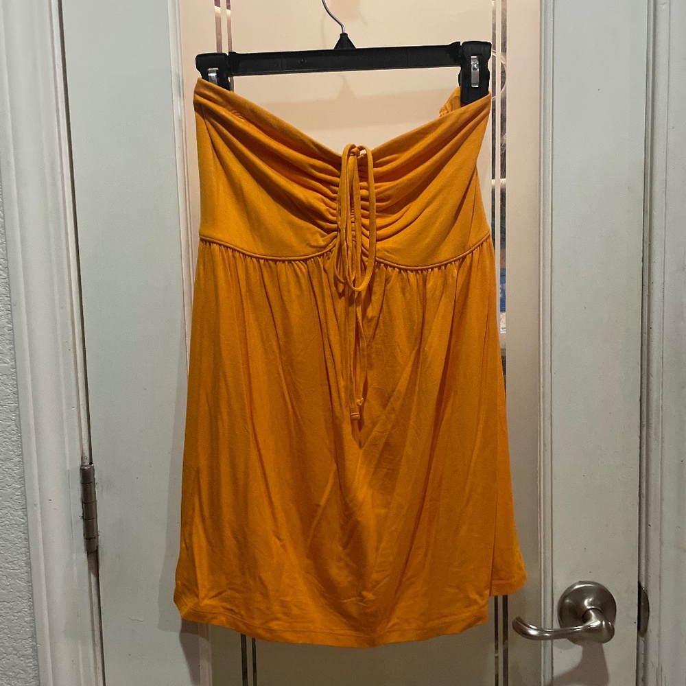 NEW ISABEL by Ingrid Isabel, Adorable Maternity Orange Babydoll Halter Top NWT - Picture 8 of 11